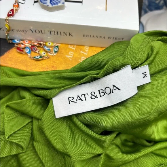 🆕 RAT & BOA 🧿 NWOT Octavia Long Sleeve Column Maxi Dress, Green - Sz M US 6 - Picture 15 of 17